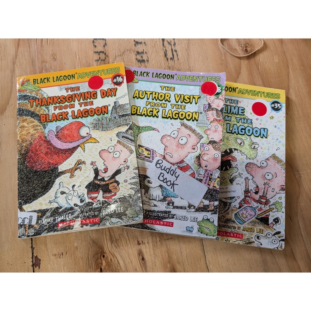 Scholastic Black Lagoon Adventures Kids Book Lot 3 Multicolor Fair School Humor